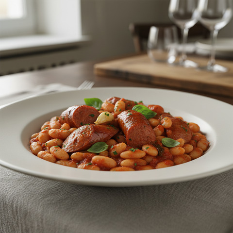 Fagioli All’uccelletto Con Salsiccia